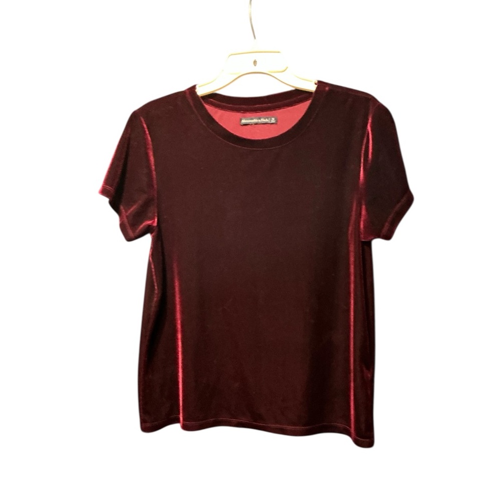 Abercrombie & Fitch Velvet Tee - Deep Red